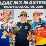 ADAC MX Masters 2019 , Tensfeld , Mike Gwerder ( Schweiz / KTM / KINI KTM Junior Pro Team ), Simon Längenfelder ( Deutschland / KTM / WZ-Racing ) und Camden McLellan ( Südafrika / KTM / Kosak Racing Team )